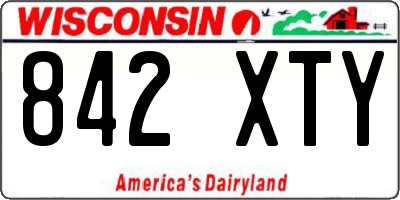 WI license plate 842XTY