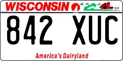 WI license plate 842XUC