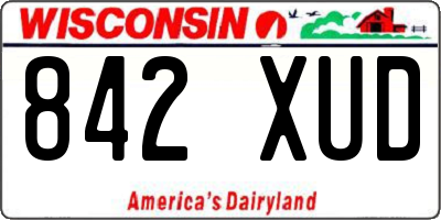 WI license plate 842XUD
