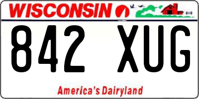 WI license plate 842XUG