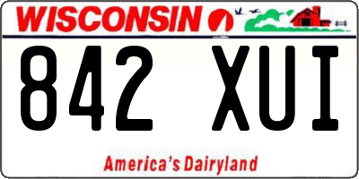 WI license plate 842XUI