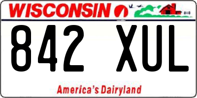 WI license plate 842XUL