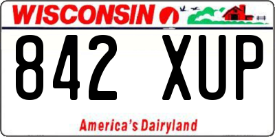 WI license plate 842XUP