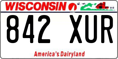 WI license plate 842XUR