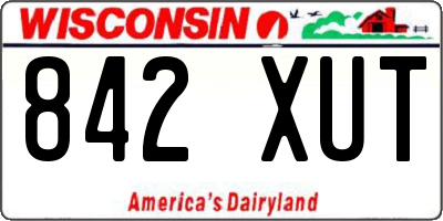 WI license plate 842XUT