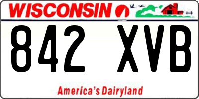 WI license plate 842XVB
