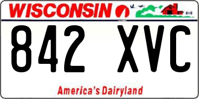 WI license plate 842XVC
