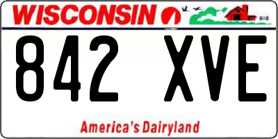 WI license plate 842XVE