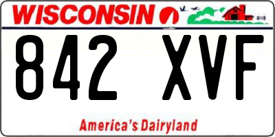 WI license plate 842XVF