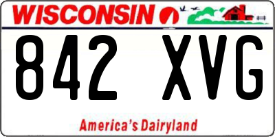 WI license plate 842XVG