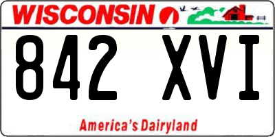 WI license plate 842XVI