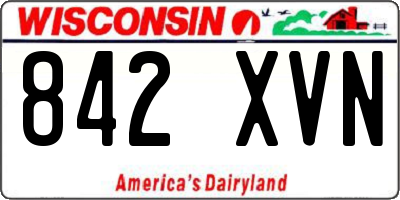 WI license plate 842XVN