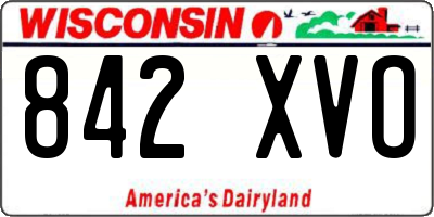 WI license plate 842XVO