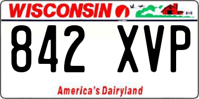 WI license plate 842XVP