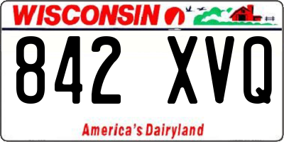 WI license plate 842XVQ