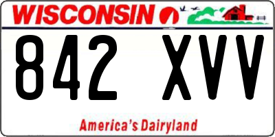 WI license plate 842XVV