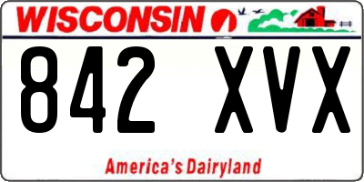 WI license plate 842XVX