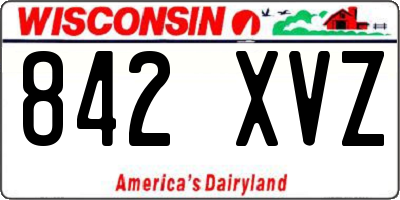 WI license plate 842XVZ