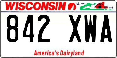 WI license plate 842XWA