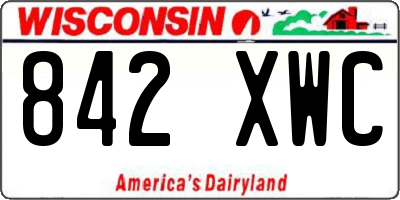 WI license plate 842XWC