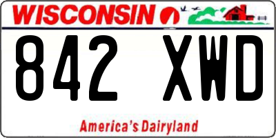 WI license plate 842XWD