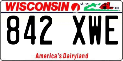 WI license plate 842XWE