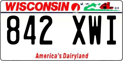 WI license plate 842XWI