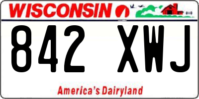 WI license plate 842XWJ