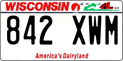 WI license plate 842XWM