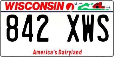 WI license plate 842XWS