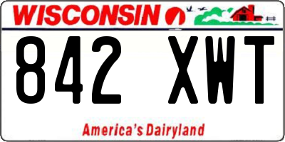 WI license plate 842XWT