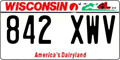 WI license plate 842XWV