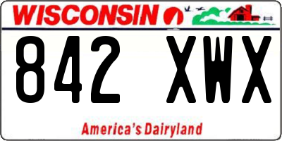 WI license plate 842XWX