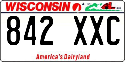 WI license plate 842XXC