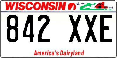 WI license plate 842XXE