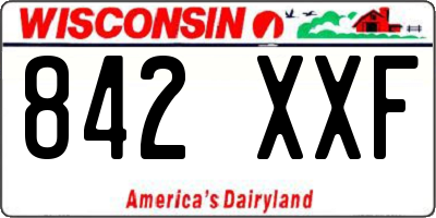 WI license plate 842XXF