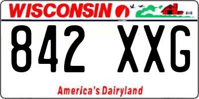 WI license plate 842XXG