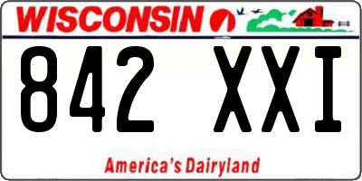 WI license plate 842XXI