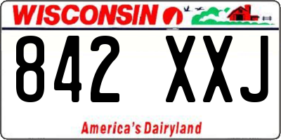 WI license plate 842XXJ