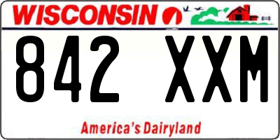 WI license plate 842XXM
