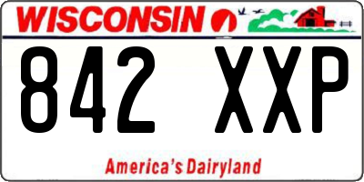 WI license plate 842XXP