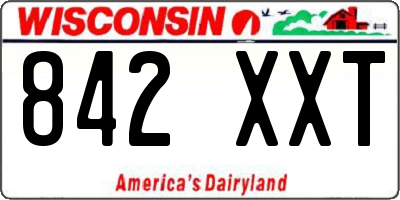 WI license plate 842XXT