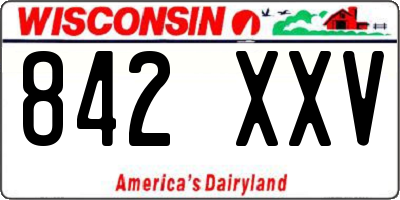 WI license plate 842XXV