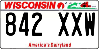 WI license plate 842XXW