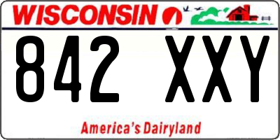 WI license plate 842XXY