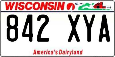 WI license plate 842XYA