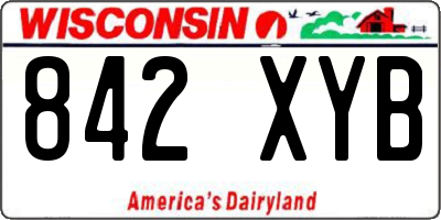 WI license plate 842XYB