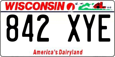 WI license plate 842XYE