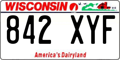 WI license plate 842XYF