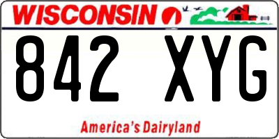 WI license plate 842XYG